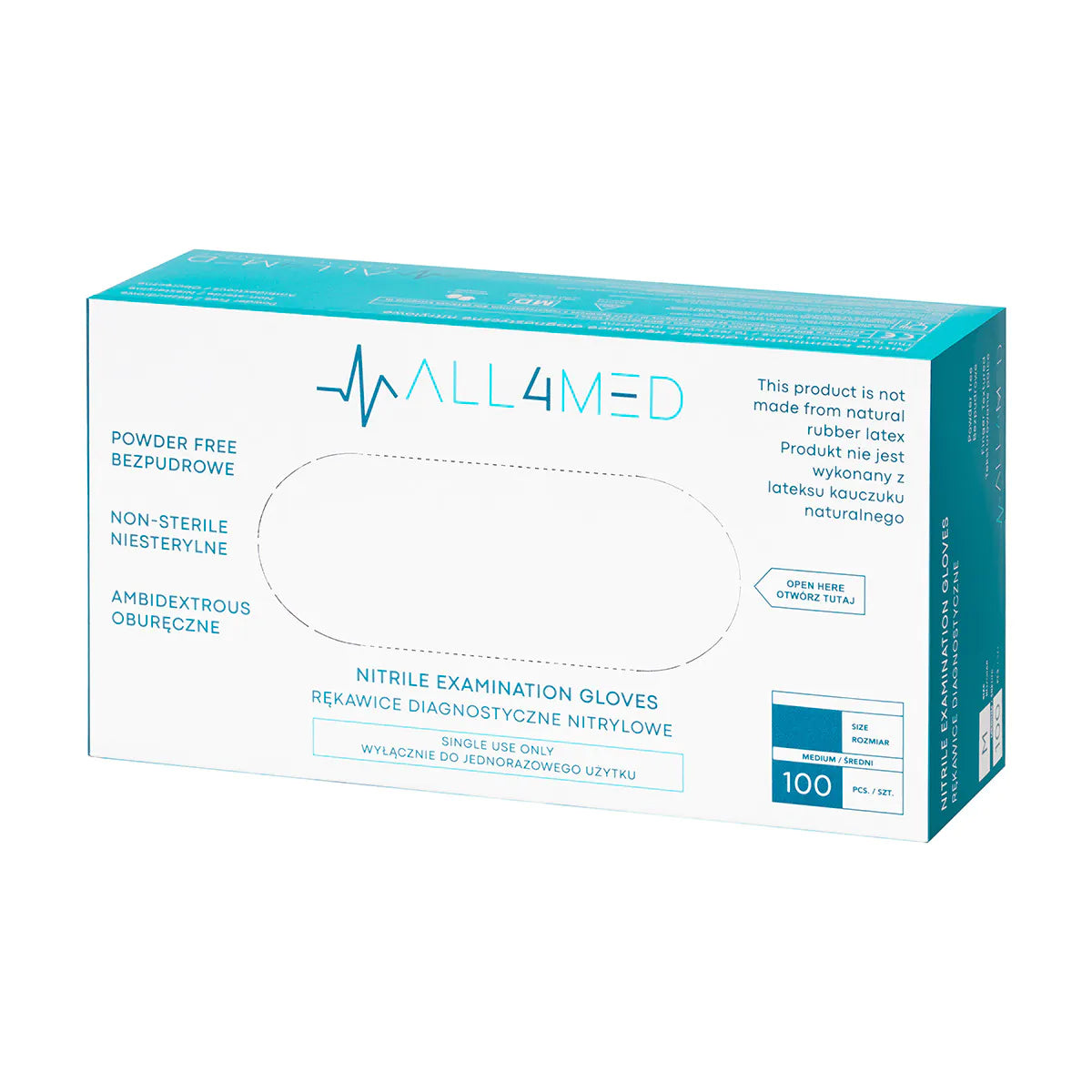 All4med disposable diagnostic nitrile gloves black
