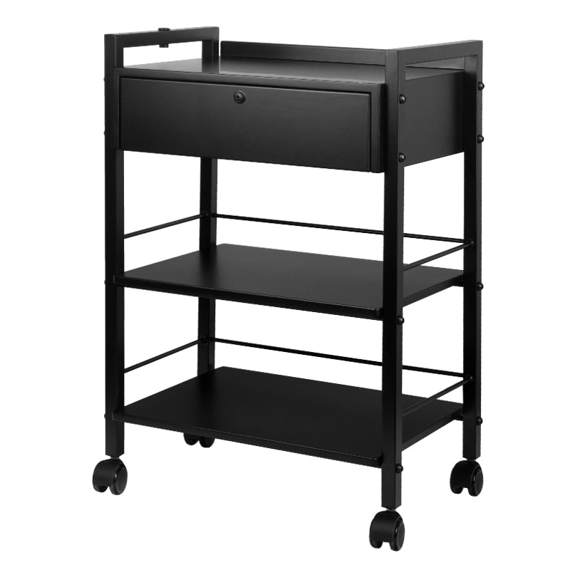 Tattoo assistant pro ink 1019a black Front, main product view, clearly showing key features.drawer,shelves and wheels.