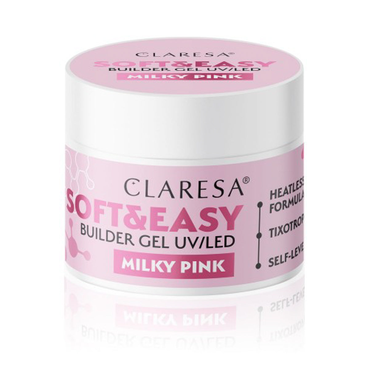 Claresa Soft & Easy Nail Building Gel Milky Pink 45 g