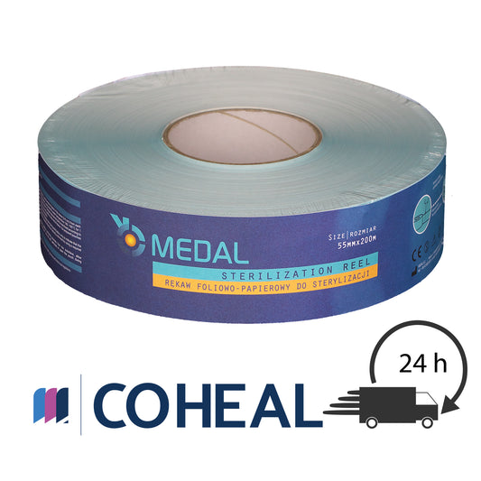 AUTOCLAVE STERILIZATION REEL Medical Pouch on Continuous Roll One 1 indicator (STEAM)