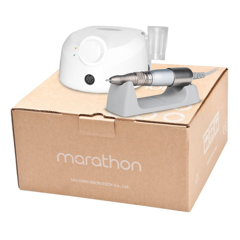 Saeyang Marathon Escort II Pro White + SH30N set visualisation on the box sold by Coheal