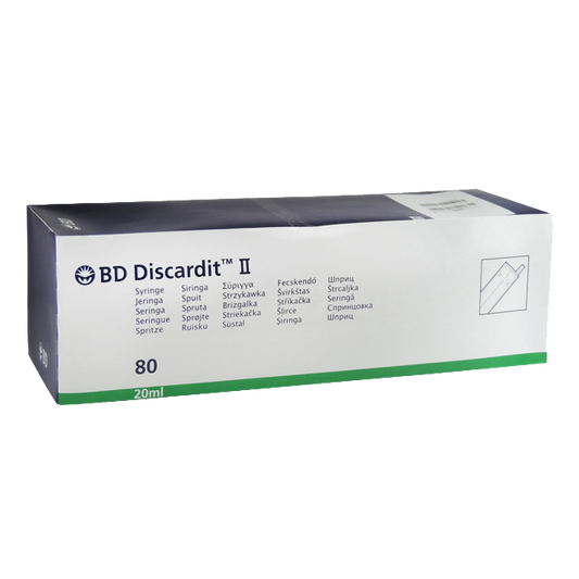 BD Discardit II 20ml 2-parts syringe 80pcs