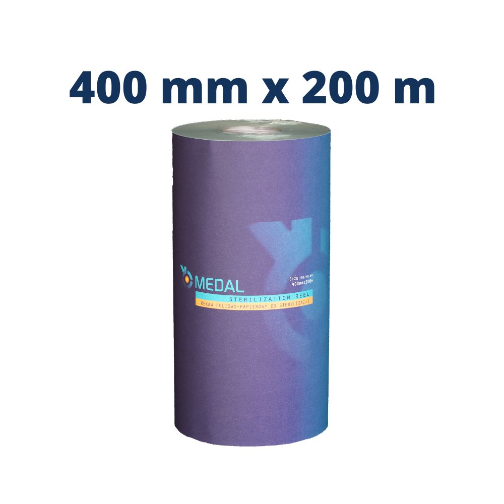 AUTOCLAVE STERILIZATION REEL Medical Pouch on Continuous Roll Three 3 indicators (STEAM, EO, FORM)