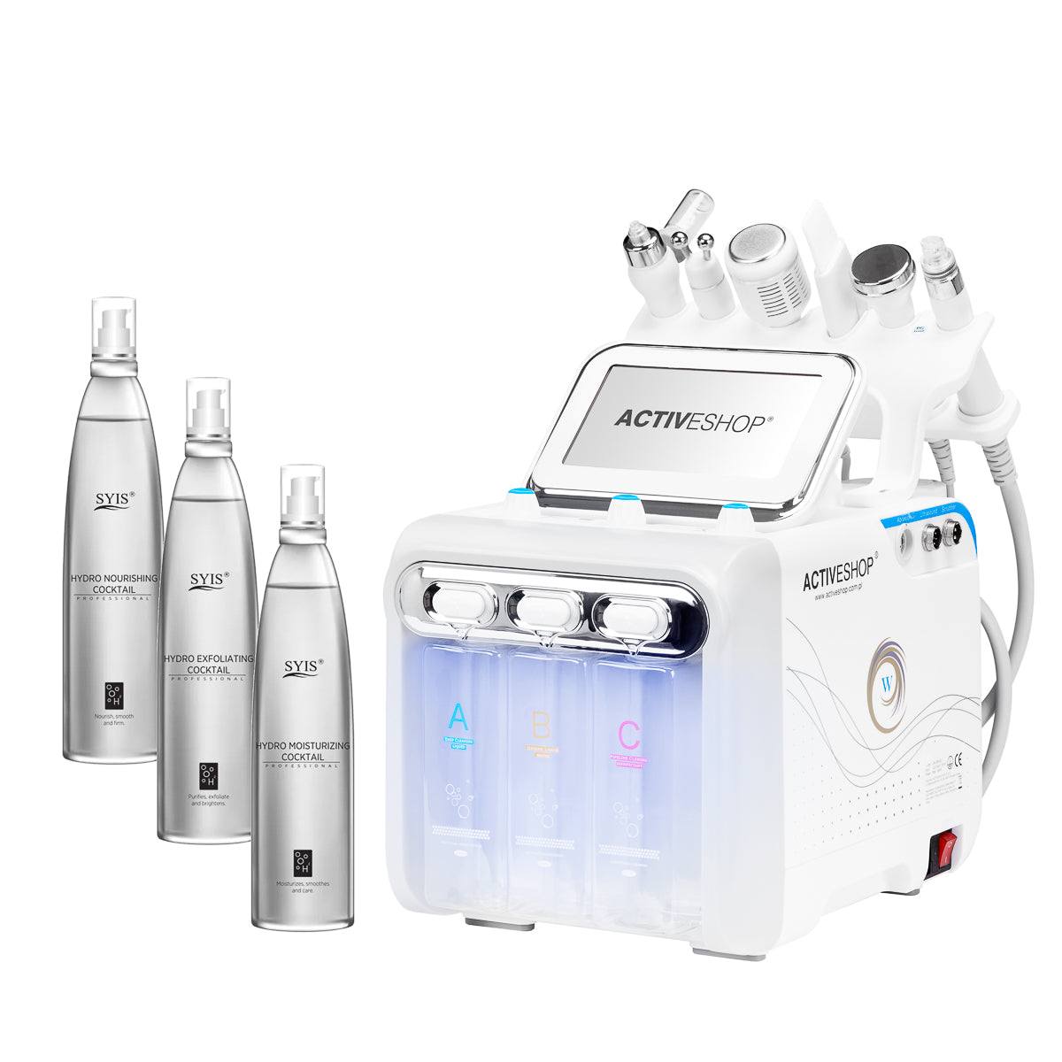 Hydrogen H2 + 6W1 New Generation Hydrogen Cleansing Device+ 3 SYIS Hydro Coctail Liquids