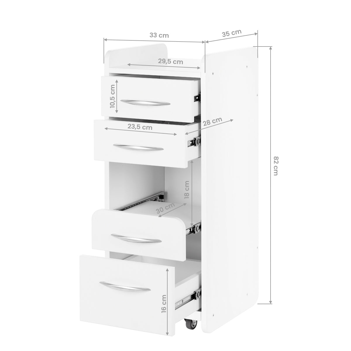 Mini 969 storage unit, white
