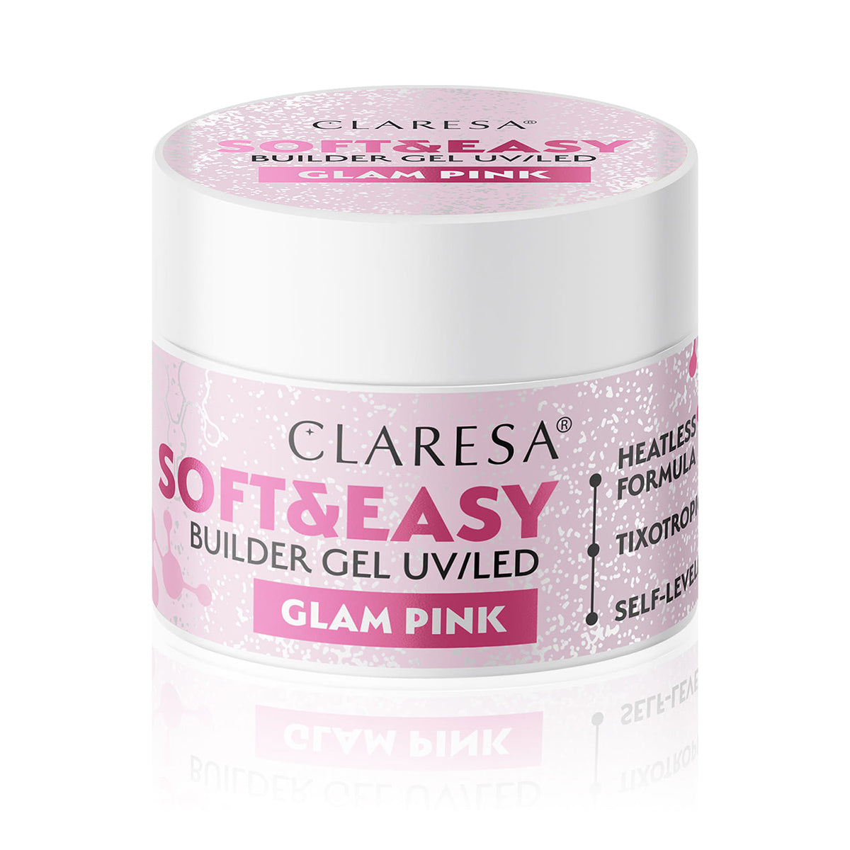 Claresa Soft & Easy Nail Building Gel Glam Pink 45 g