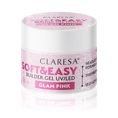 Claresa Soft & Easy Nail Building Gel Glam Pink 45 g