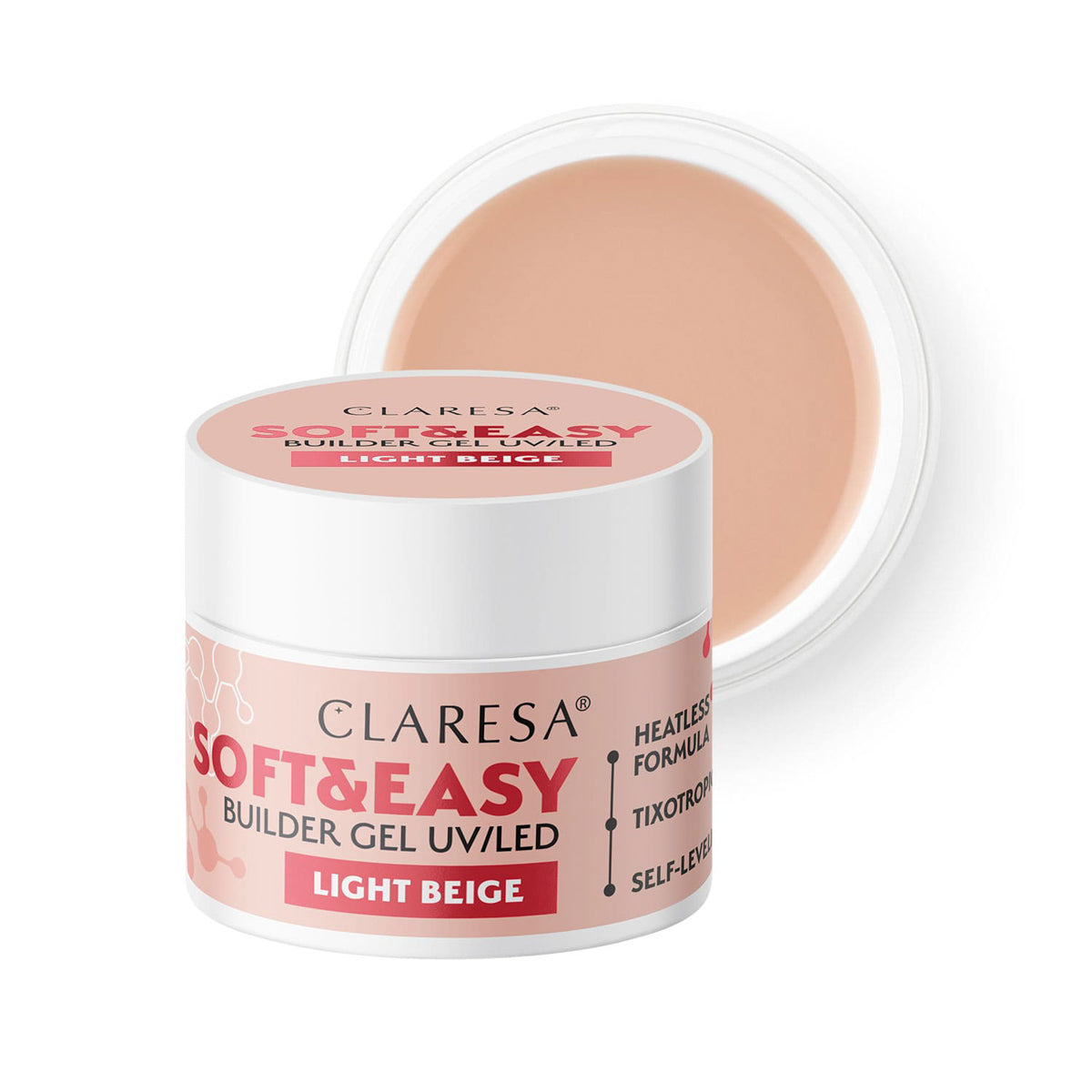 Claresa Soft & Easy Nail Building Builder Gel Light Beige 90 g