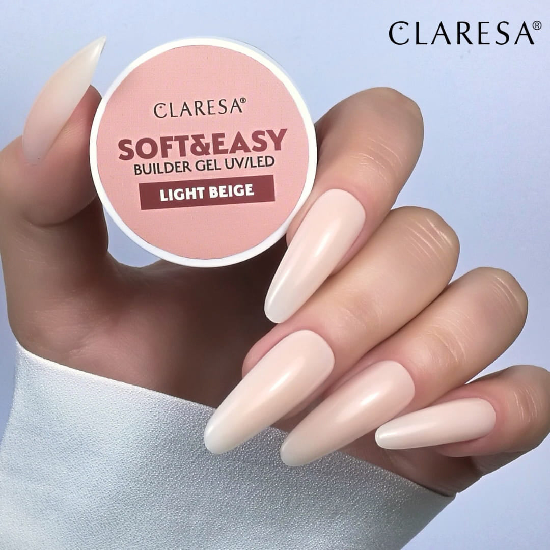 Claresa Soft & Easy Nail Building Builder Gel Baby Light Beige 45 g