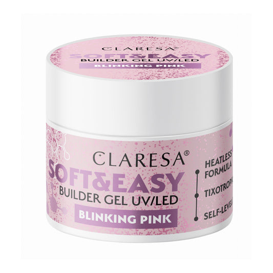 Claresa Soft & Easy Nail Building Builder Gel Baby Blinking Pink 45 g