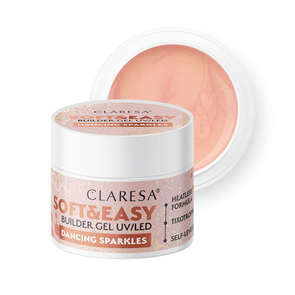 Claresa Soft & Easy Nail Building Builder Gel Baby Dancing Sparkles 45 g