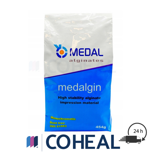 Medalgin High Stability Alginate Monochromatic Increased Precision Impression Material Powder 454g Dental DustFree