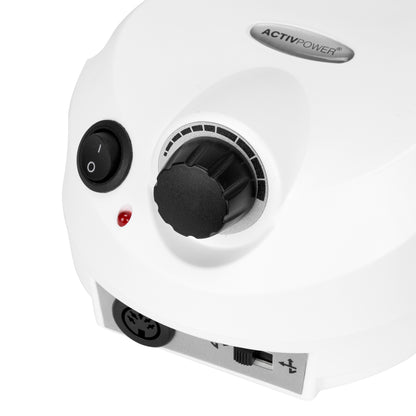 Activ Power J202 Basic white 65W nail drill machine with base and handpiece