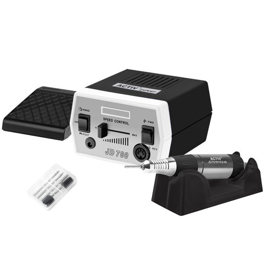 Activ Power JD700 black nail drill machine with base and lightweight handpiece
