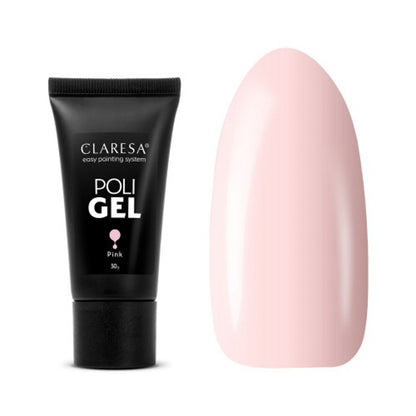 Claresa Poly Gel Pink 30 g nail building gel tube
