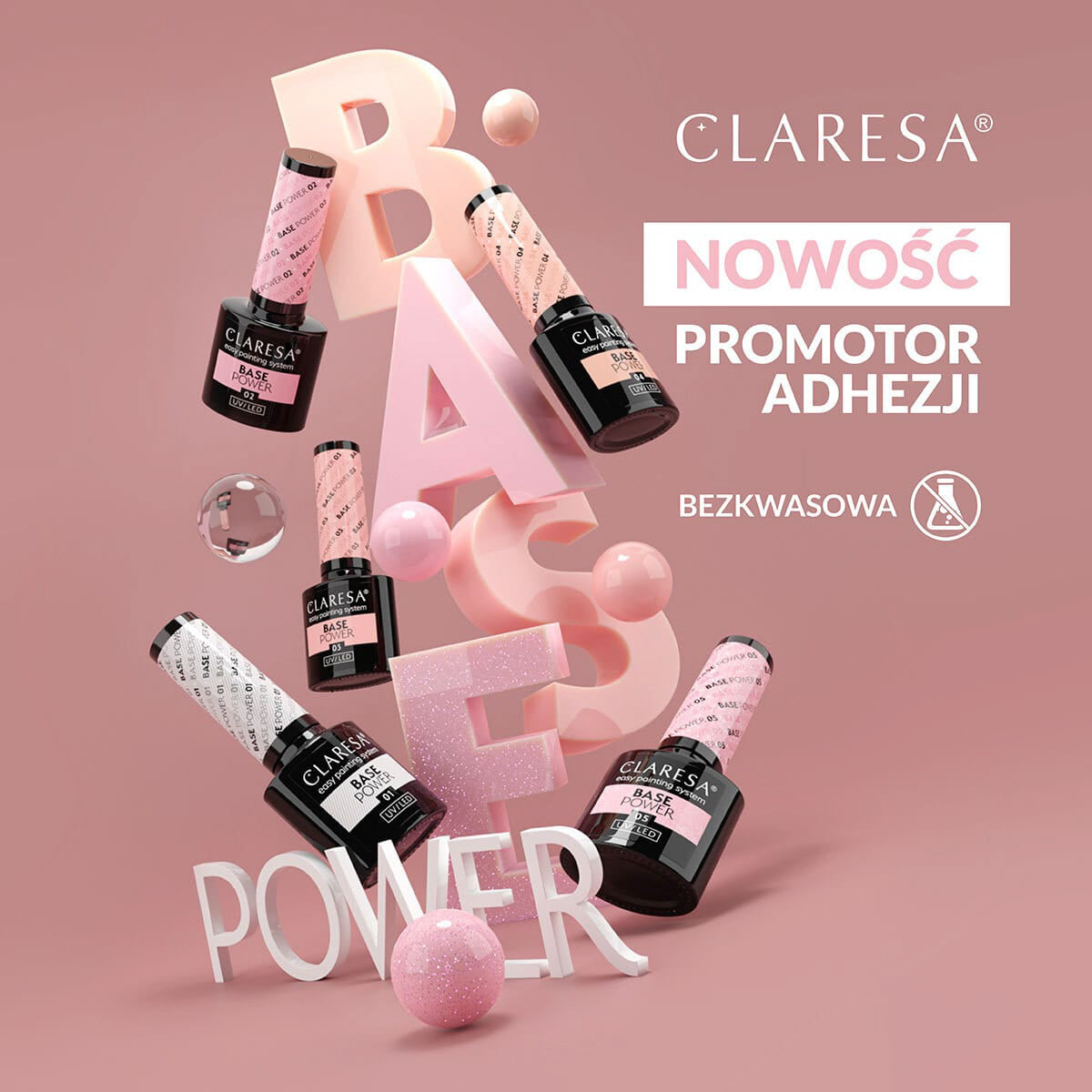 Claresa Power Base acid-free hybrid base with adhesion promoter