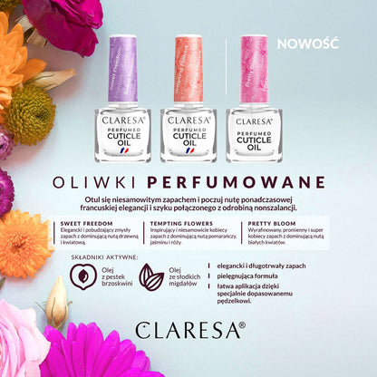 Claresa Pretty Bloom perfumed cuticle oil 5 ml applied to cuticles