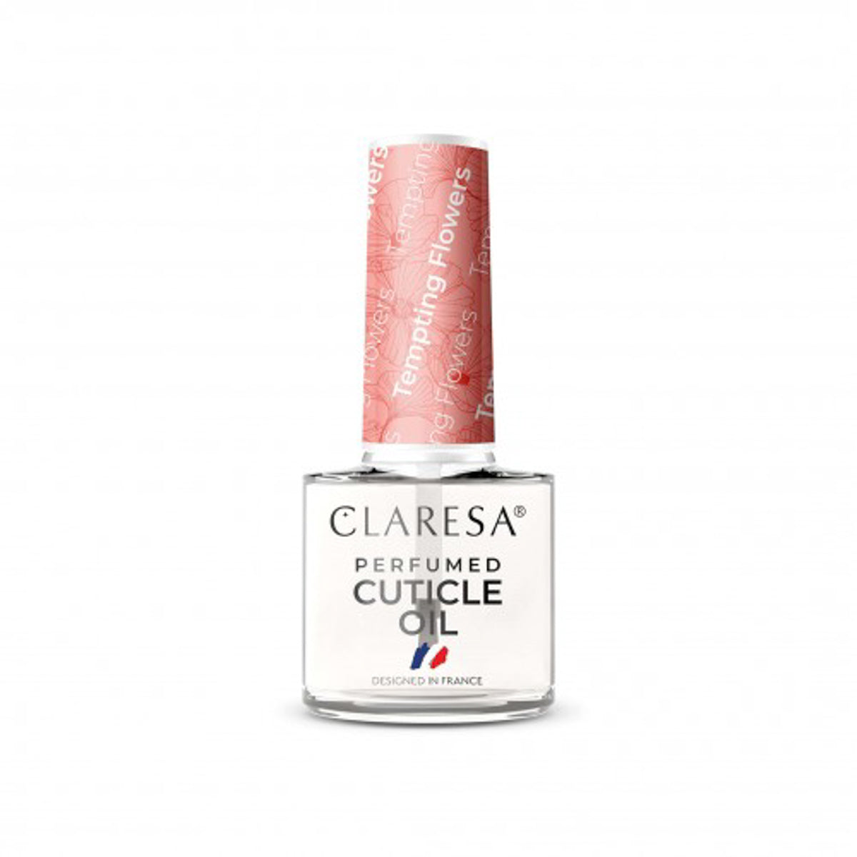 Claresa Tempting Flower perfumed cuticle oil 5 ml bottle with brush applicator