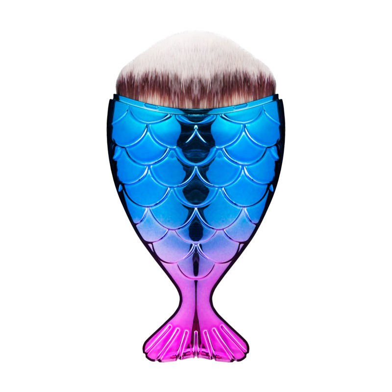 Fish Powder Violet Blue dust brush with soft dense bristles