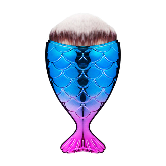 Fish Powder Violet Blue dust brush with soft dense bristles