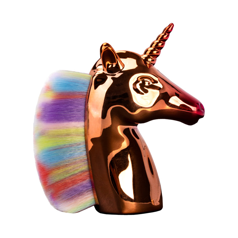 Unicorn dust brush with soft dense bristles