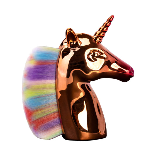 Unicorn dust brush with soft dense bristles