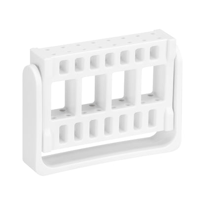 Exo plastic nail drill bit stand with sixteen holes, 7 x 6 x 1 cm