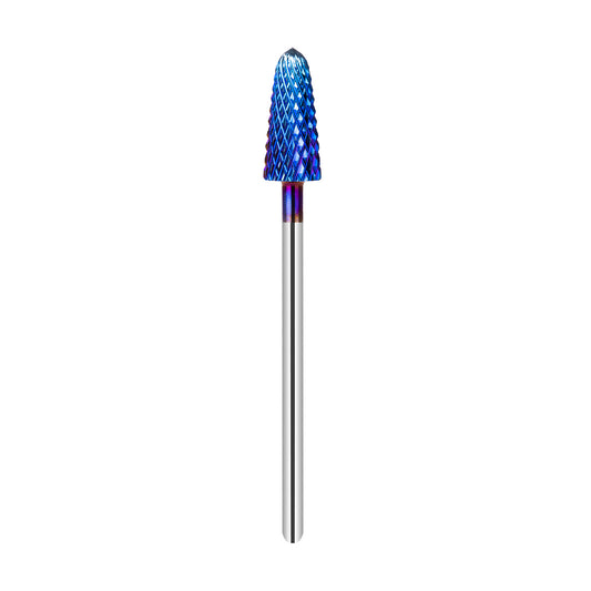 Exo Hard Blue carbide nail drill bit, straight cone shape 03, for gel and acrylic