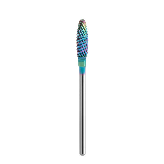 Exo Rainbow carbide nail drill bit, cone shape 15, for gel and acrylic