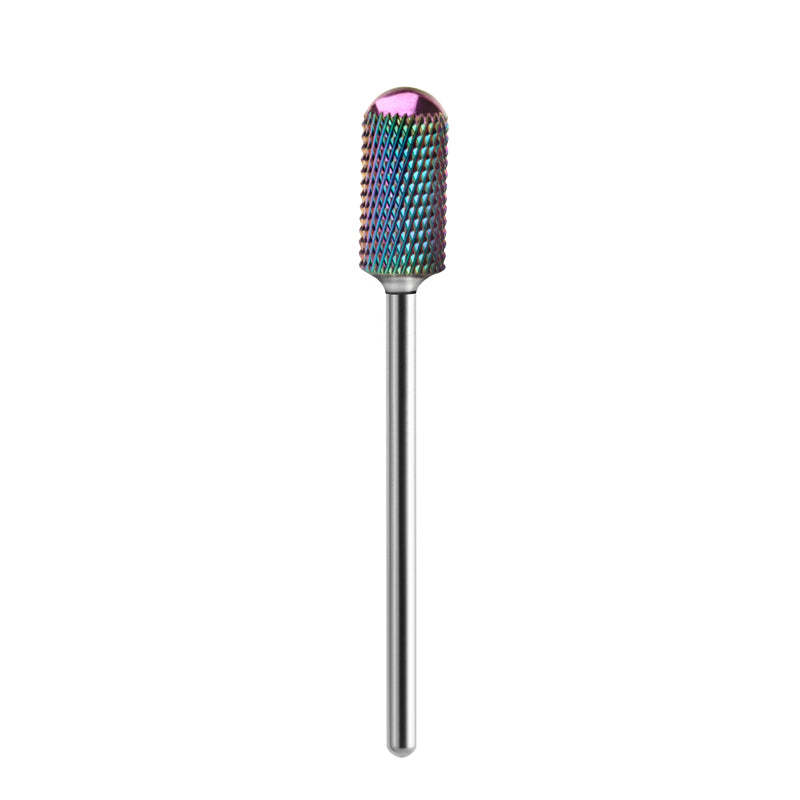 Exo Rainbow carbide nail drill bit, rounded cylinder shape 13, for gel and acrylic