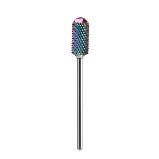 Exo Rainbow carbide nail drill bit, rounded cylinder shape 13, for gel and acrylic