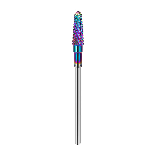 Exo Rainbow carbide nail drill bit, straight cone shape 16, for gel and acrylic