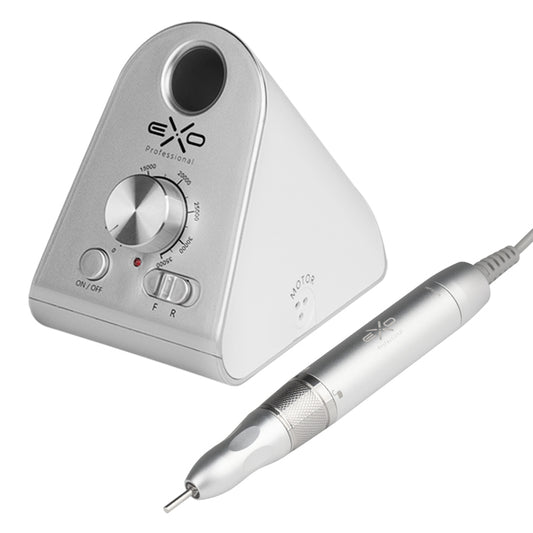 Exo Silent SX7 brushless nail drill machine with handpiece and base