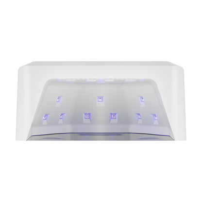 Glow 112 nail lamp front view with the curing chamber open