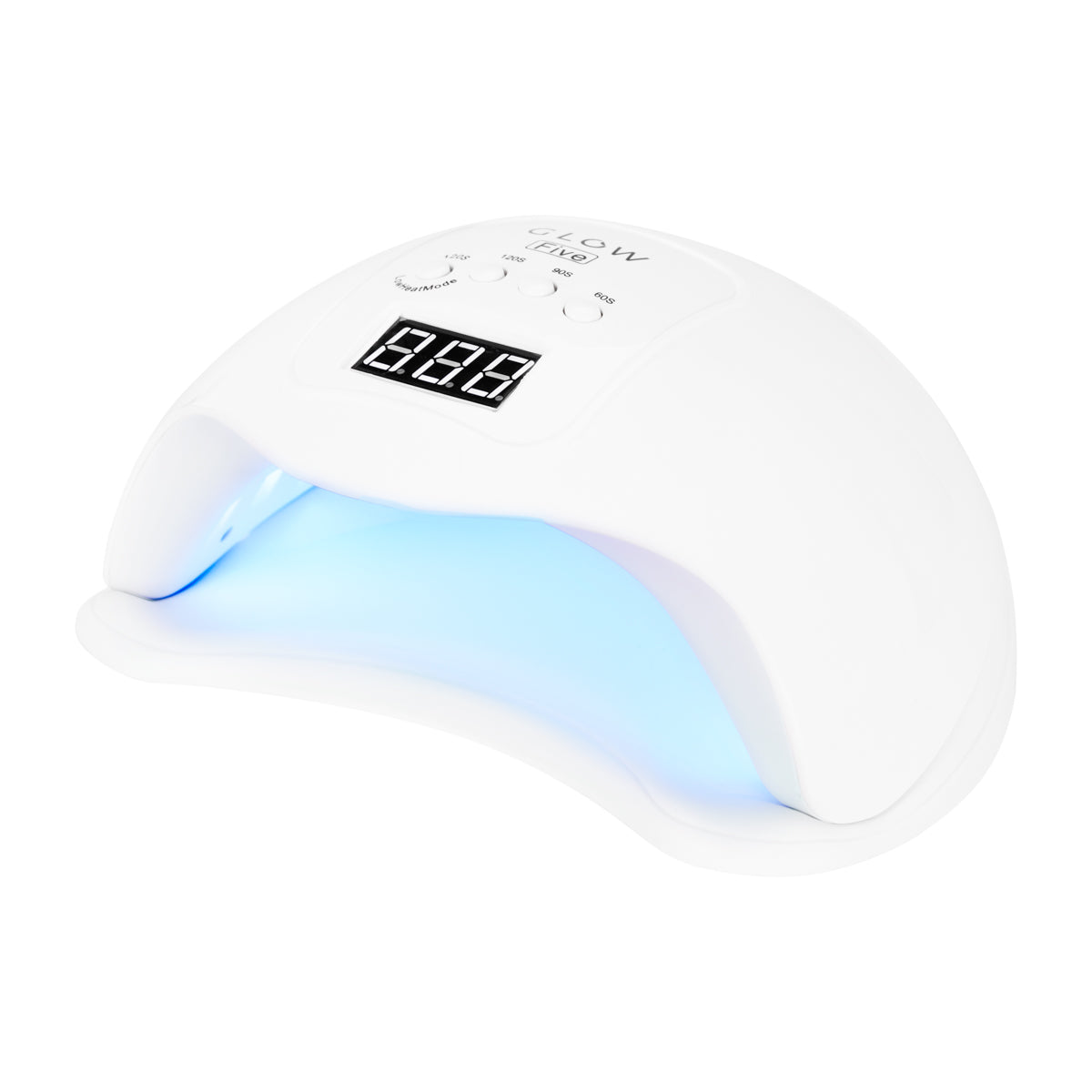 Glow 5 dual LED UV nail lamp, 48W, white body with electronic timer display