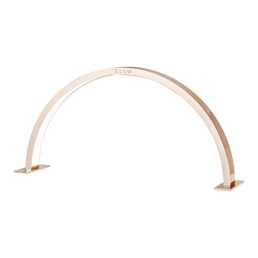 Glow Arche II manicure desk lamp in gold copper, arched LED head