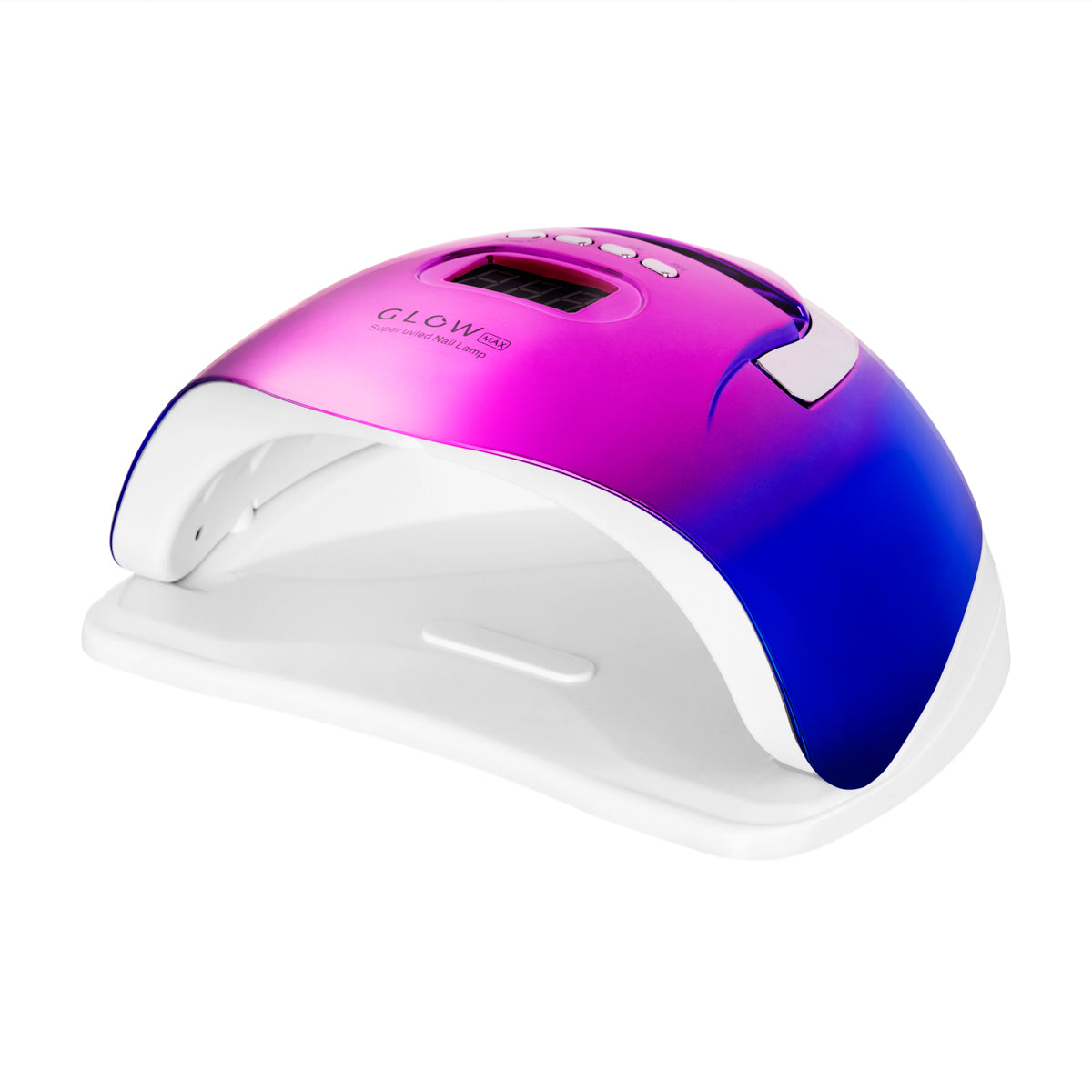 Glow F2 nail lamp front view with the curing hood open