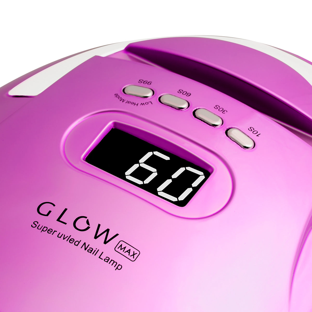 Glow F2 nail lamp timer display and controls