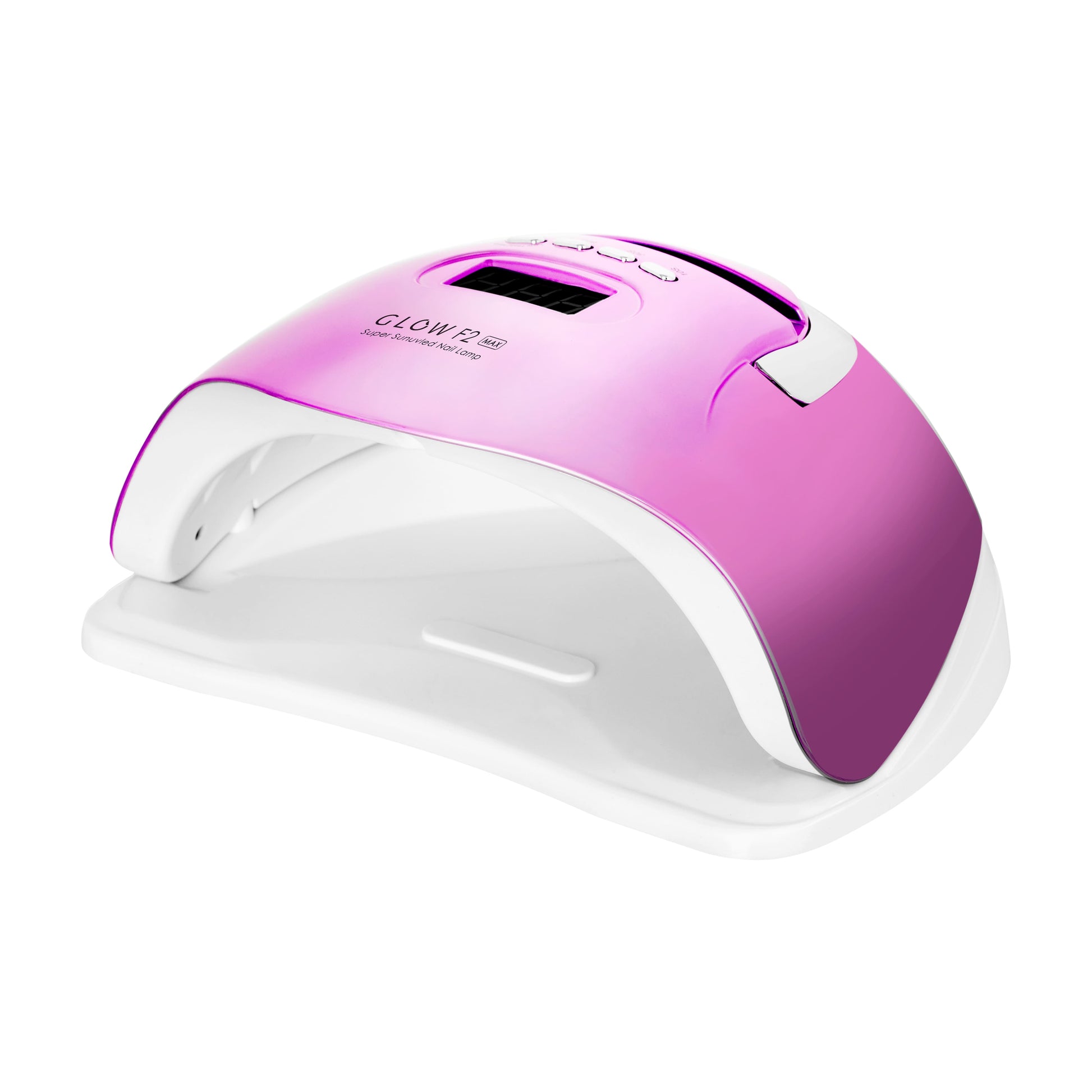 Glow F2 nail lamp front view with the curing hood open