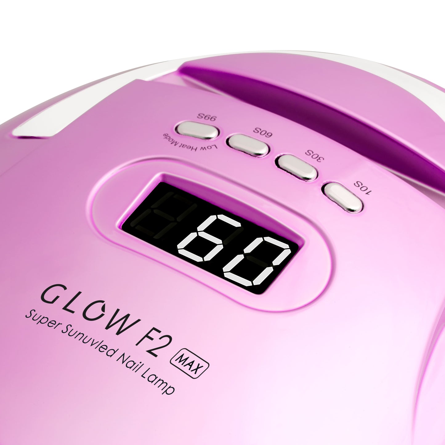 Glow F2 nail lamp timer display and controls