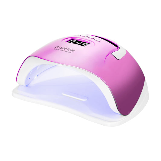 Glow F2 dual LED UV nail lamp, 220W, pink closed hood design