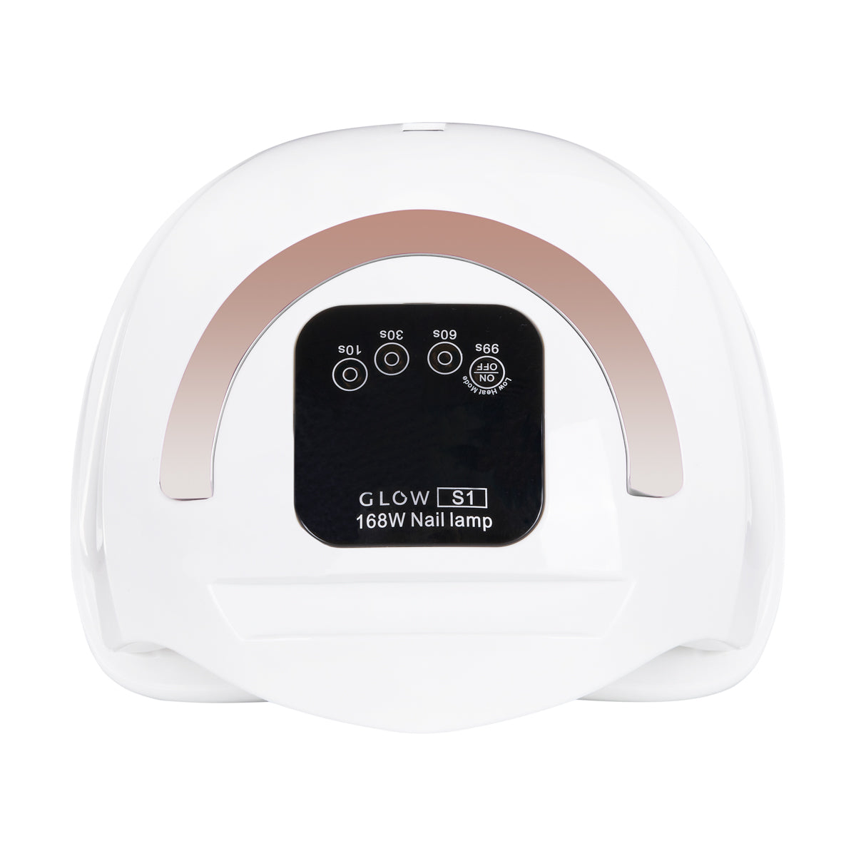 Glow S1 nail lamp side profile showing the hood shape