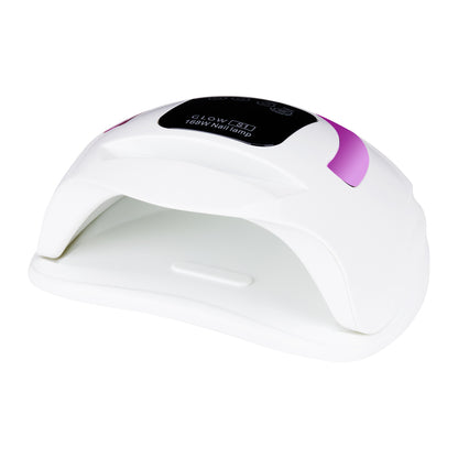 Glow S1 rose gold nail lamp front view with the curing hood open