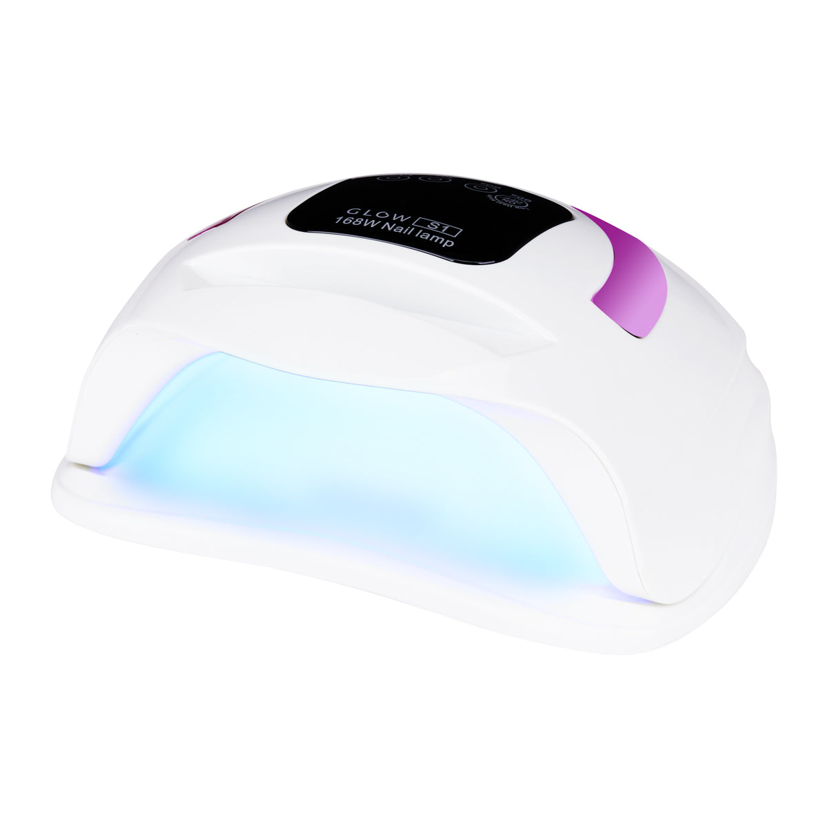 Glow S1 dual LED UV nail lamp, 168W, rose gold closed hood design