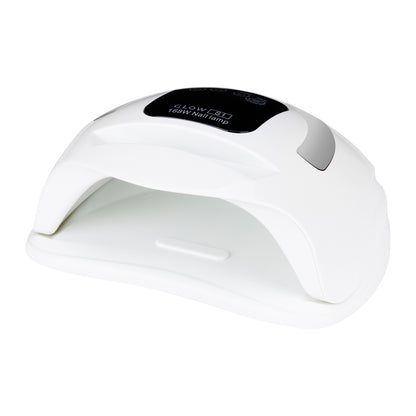 Glow S1 silver nail lamp front view with the curing hood open