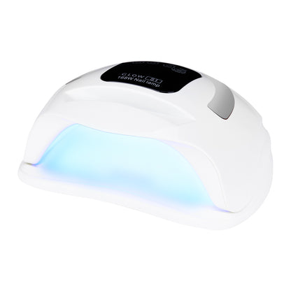 Glow S1 dual LED UV nail lamp, 168W, silver closed hood design