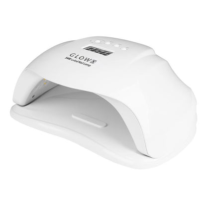 Glow X nail lamp front view with the curing chamber open