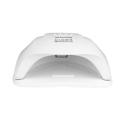 Glow X nail lamp in use with a hand inside the curing chamber
