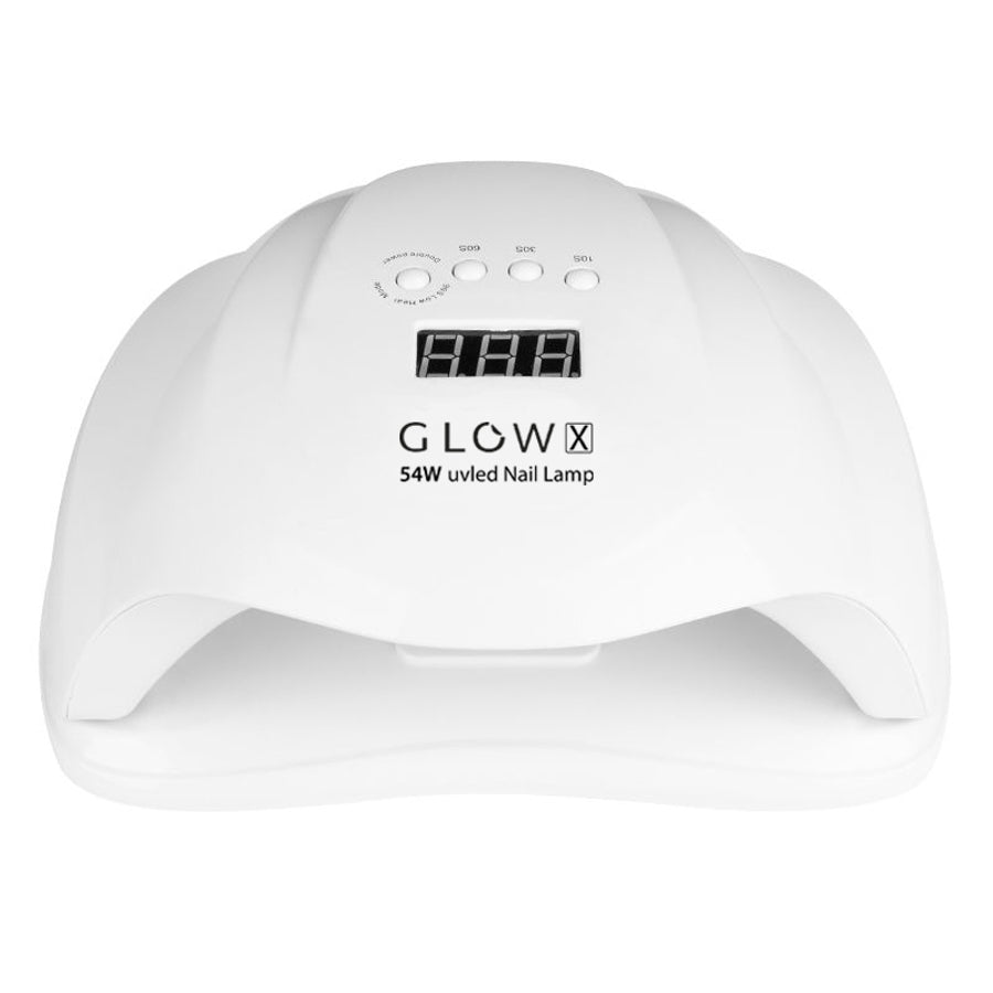 Glow X nail lamp side profile showing the compact footprint