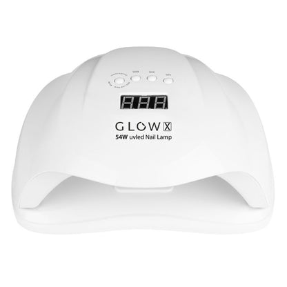 Glow X nail lamp side profile showing the compact footprint